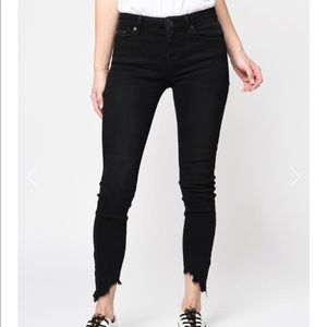 Pistola Audrey Mid Rise Fray Ankle Denim